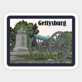 Cannon on the Gettysburg Battlefield Sticker